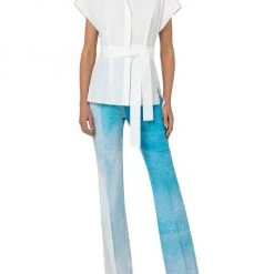 Akris Silk & Cotton Tie-Waist Shirt 9 Akris Silk & Cotton Tie-Waist Shirt -Akris Sales Shop unnamed file 1009