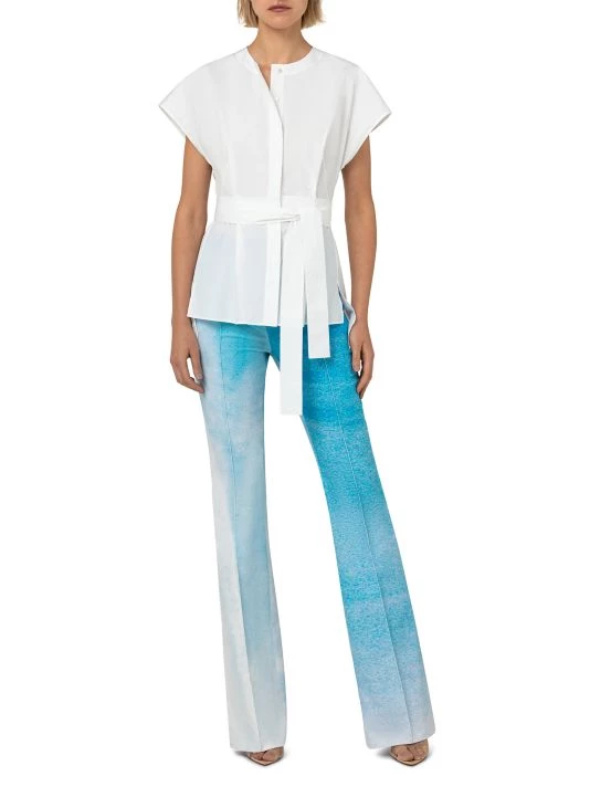 Akris Silk & Cotton Tie-Waist Shirt 4 Akris Silk & Cotton Tie-Waist Shirt - Image 2