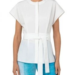Akris Silk & Cotton Tie-Waist Shirt 10 Akris Silk & Cotton Tie-Waist Shirt -Akris Sales Shop unnamed file 1010