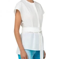 Akris Silk & Cotton Tie-Waist Shirt 11 Akris Silk & Cotton Tie-Waist Shirt -Akris Sales Shop unnamed file 1011