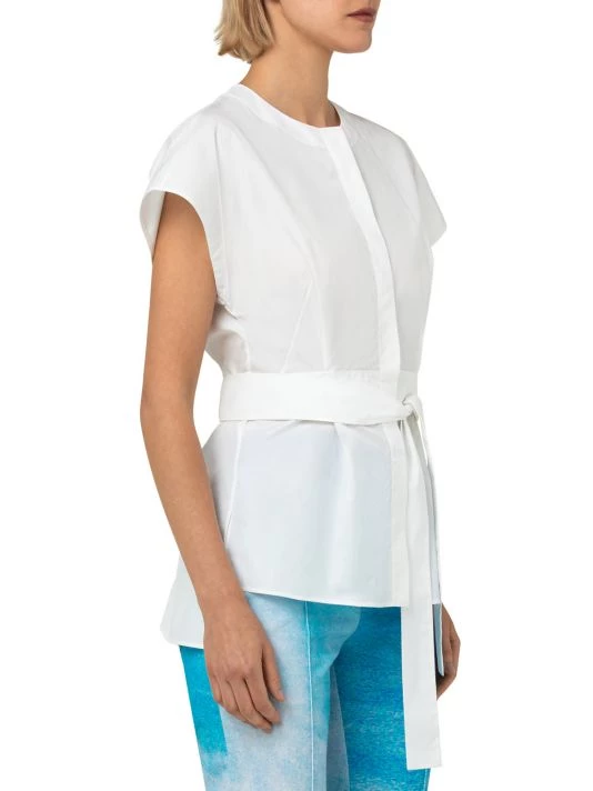 Akris Silk & Cotton Tie-Waist Shirt 6 Akris Silk & Cotton Tie-Waist Shirt - Image 4