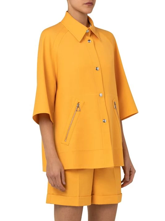 Akris Silk & Cotton Elbow-Sleeve Jacket 6 Akris Silk & Cotton Elbow-Sleeve Jacket - Image 4