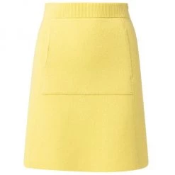 Akris Cashmere Piqué A-Line Skirt