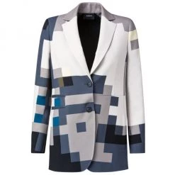 Akris Wool Colorblocked Jacket