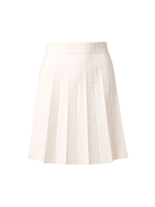 Akris Pleated Knit Virgin Wool Miniskirt 3 Akris Pleated Knit Virgin Wool Miniskirt