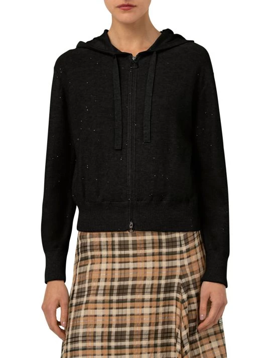 Akris Sequined Linen-Blend Zip Hoodie 5 Akris Sequined Linen-Blend Zip Hoodie - Image 3