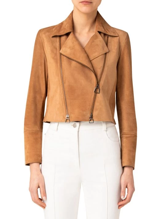 Akris Double Zip-Up Suede Jacket 5 Akris Double Zip-Up Suede Jacket - Image 3