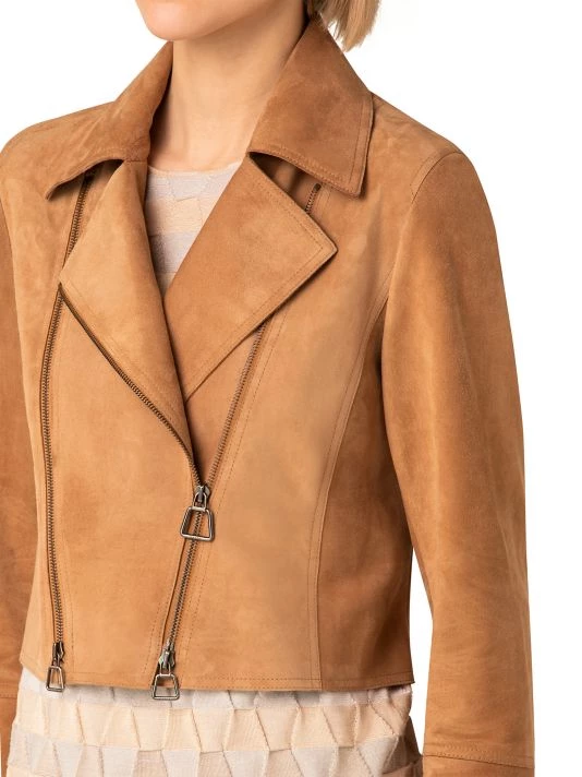 Akris Double Zip-Up Suede Jacket 8 Akris Double Zip-Up Suede Jacket - Image 6