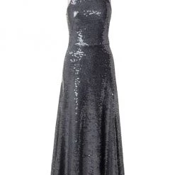 Akris Sleeveless Sequin-Embroidered Gown Limoncello