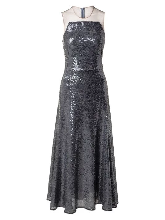 Akris Sleeveless Sequin-Embroidered Gown Limoncello 4 Akris Sleeveless Sequin-Embroidered Gown Limoncello - Image 2