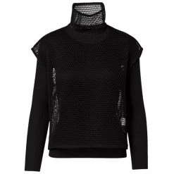 Akris Mesh Mock Turtleneck Top