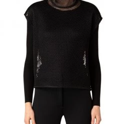 Akris Mesh Mock Turtleneck Top -Akris Sales Shop unnamed file 1128