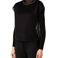 Akris Mesh Mock Turtleneck Top -Akris Sales Shop unnamed file 1129