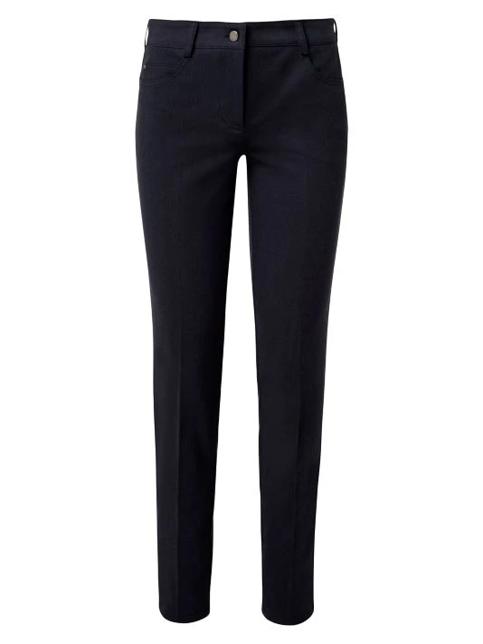 Akris Magda Stretch-Cotton Denim Slim-Fit Pants Navy 4 Akris Magda Stretch-Cotton Denim Slim-Fit Pants Navy - Image 2
