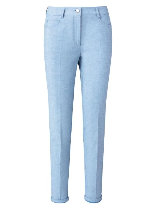 Akris Magda Stretch-Cotton Denim Slim-Fit Pants Navy 5 Akris Magda Stretch-Cotton Denim Slim-Fit Pants Navy - Image 3