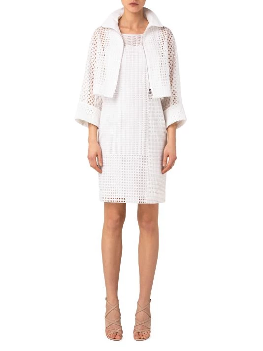 Akris Cotton Broderie Anglaise Cropped Jacket 4 Akris Cotton Broderie Anglaise Cropped Jacket - Image 2