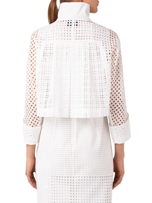 Akris Cotton Broderie Anglaise Cropped Jacket 7 Akris Cotton Broderie Anglaise Cropped Jacket - Image 5