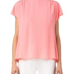 Akris Gathered Yoke Silk Top -Akris Sales Shop unnamed file 1155