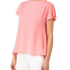 Akris Gathered Yoke Silk Top -Akris Sales Shop unnamed file 1156