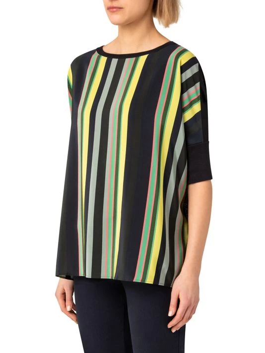 Akris Boxy Striped-Front Top 6 Akris Boxy Striped-Front Top - Image 4