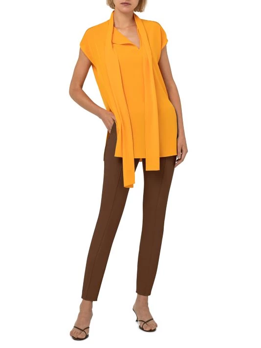 Akris Silk Crepe Tie-Neck Blouse 4 Akris Silk Crepe Tie-Neck Blouse - Image 2