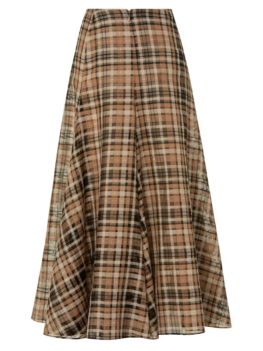 Akris Cotton & Silk Organza Plaid Skirt 3 Akris Cotton & Silk Organza Plaid Skirt