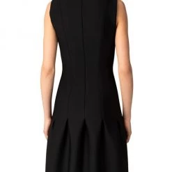 Akris V-Neck Pleated Fit-&-Flare Dress -Akris Sales Shop unnamed file 1228