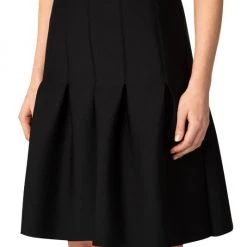 Akris V-Neck Pleated Fit-&-Flare Dress -Akris Sales Shop unnamed file 1229