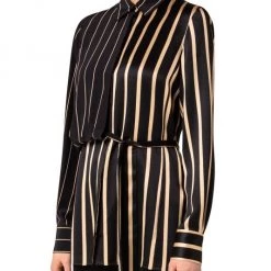 Akris Silk Crêpe Striped Belted Top -Akris Sales Shop unnamed file 1242
