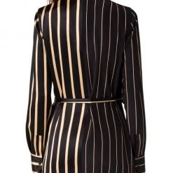 Akris Silk Crêpe Striped Belted Top -Akris Sales Shop unnamed file 1243