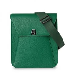 Akris Small Anouk Leather Messenger Bag Denim