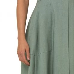 Akris V-Neck Linen Crepe A-Line Dress -Akris Sales Shop unnamed file 1275