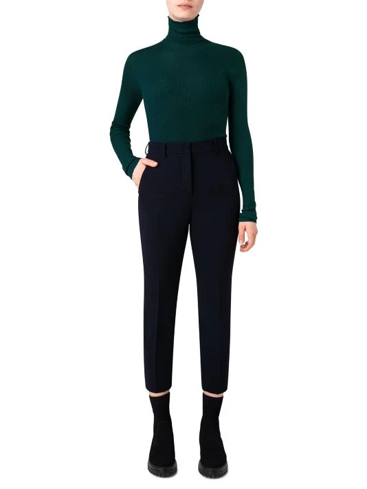 Akris Ribbed Turtleneck Top Gallus Green 4 Akris Ribbed Turtleneck Top Gallus Green - Image 2