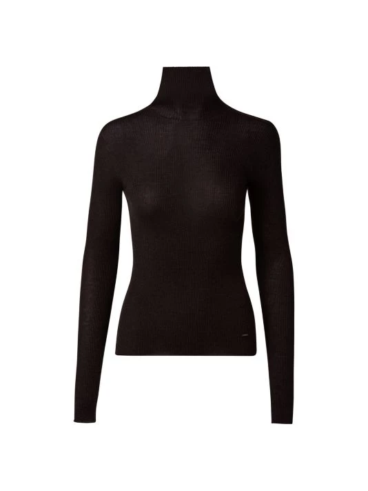 Akris Ribbed Turtleneck Top Gallus Green 6 Akris Ribbed Turtleneck Top Gallus Green - Image 4