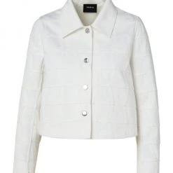 Akris Trapezoid Stretch Denim Jacket