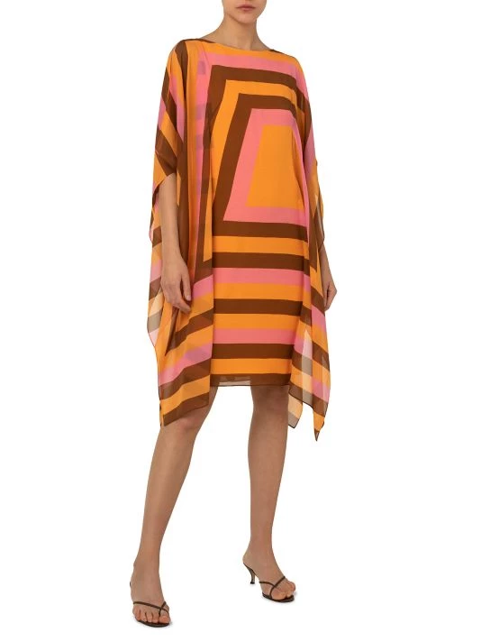 Akris Trapezoid Silk Crepe Cape Dress 4 Akris Trapezoid Silk Crepe Cape Dress - Image 2