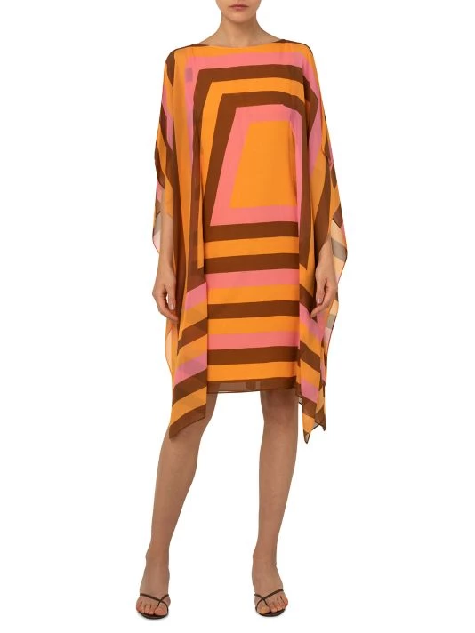 Akris Trapezoid Silk Crepe Cape Dress 5 Akris Trapezoid Silk Crepe Cape Dress - Image 3