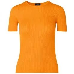 Akris Ribbed Silk-Blend Crewneck Top