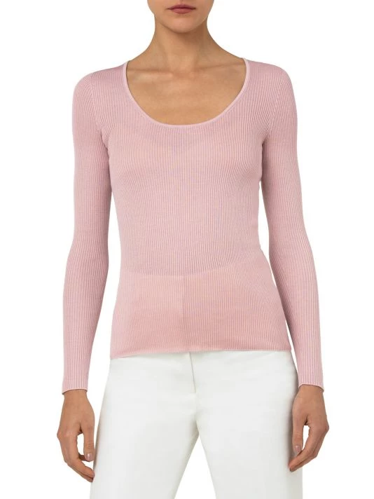 Akris Ribbed Silk-Blend Scoopneck Top 5 Akris Ribbed Silk-Blend Scoopneck Top - Image 3
