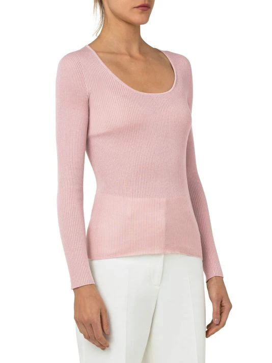 Akris Ribbed Silk-Blend Scoopneck Top 6 Akris Ribbed Silk-Blend Scoopneck Top - Image 4