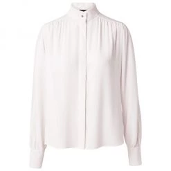 Akris Button-Front Silk Blouse