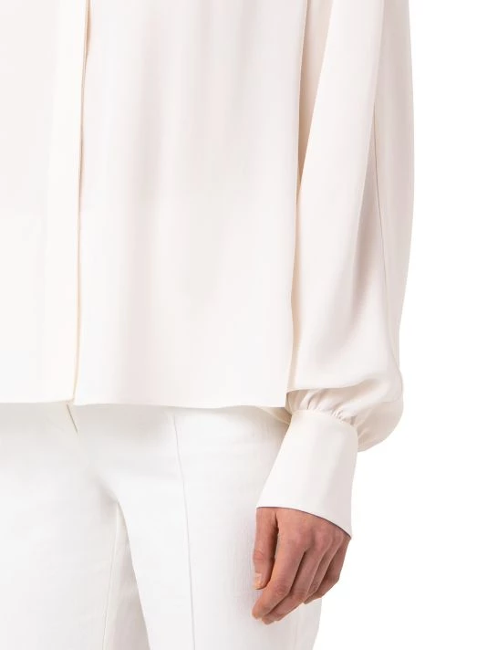 Akris Button-Front Silk Blouse 8 Akris Button-Front Silk Blouse - Image 6