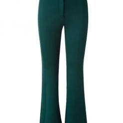 Akris Faris High-Waisted Bootcut Pants Gallus Green -Akris Sales Shop unnamed file 1408
