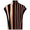 Akris Striped Cashmere Short-Sleeve Top