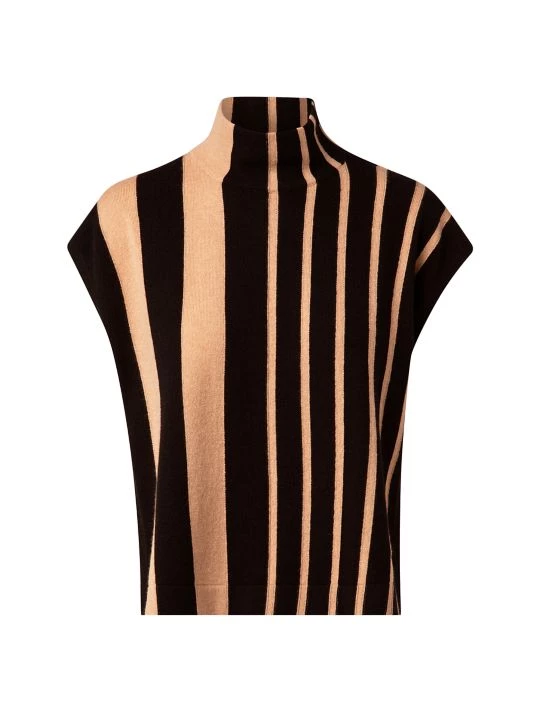 Akris Striped Cashmere Short-Sleeve Top 3 Akris Striped Cashmere Short-Sleeve Top
