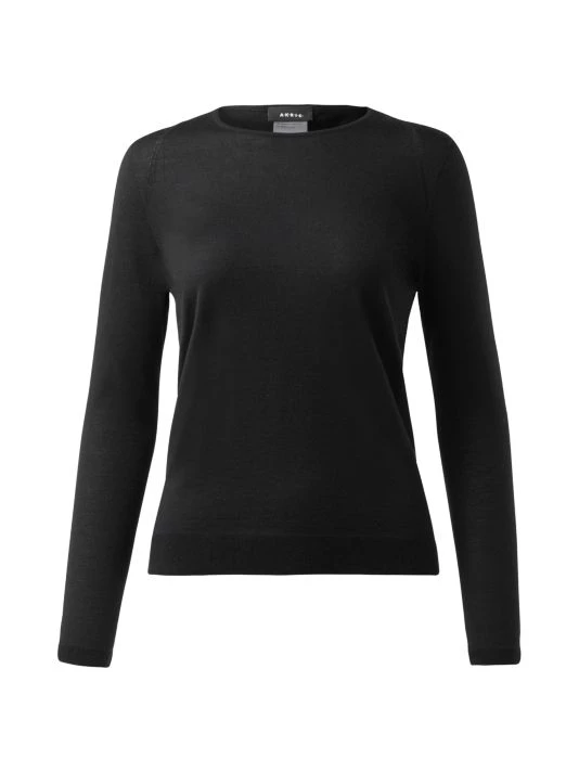Akris Cashmere & Silk Seamless Pullover Sweater Black 7 Akris Cashmere & Silk Seamless Pullover Sweater Black - Image 5