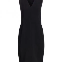 Akris Architecture Collection Double-Face Wool Dress Black
