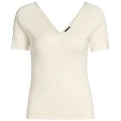 Akris Silk Stretch V-Neck Knit Top
