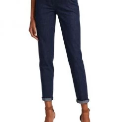 Akris Elasticized Cuffed Trousers Denim -Akris Sales Shop unnamed file 1506