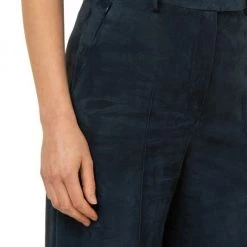 Akris Suede Wide-Leg Ankle-Crop Pants -Akris Sales Shop unnamed file 1588